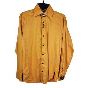 Bertigo Men Toldo 26 Luxury Dress Shirt Button French Cuffs Links Contrast Small